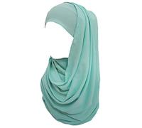Lina & Lily Bufanda hijab para mujer musulmana, Tela de Bubble Chiffon opaco y ligero (Turquesa)
