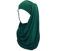 Lina & Lily Bufanda hijab para mujer musulmana, Tela de Bubble Chiffon opaco y ligero (Verde Cazador)
