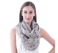 Lina & Lily Bufanda Infinita Snood con Estampado de Perros West Highland White Terrier (Caqui)