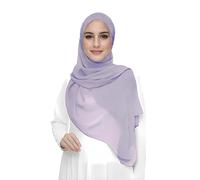 Lina & Lily Hijab para Mujer Musulmana, Tela Premium Chifón Ligero y Fluido (Malva)