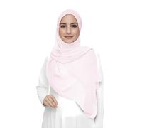 Lina & Lily Hijab para Mujer Musulmana, Tela Premium Chifón Ligero y Fluido (Rosa Pastel)