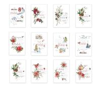 LINA OFFICINE GRAFICHE CREATIVE Juego de 12 tarjetas de Navidad con sobre para tarjeta 34-999