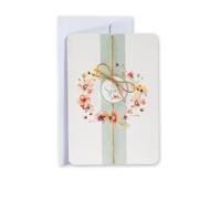 LINA OFFICINE GRAFICHE CREATIVE Tarjeta de felicitación de boda, multicolor, estilo elegante, con cordón de yute y etiqueta «Oggi Novios», 11,5 x 16,5 cm
