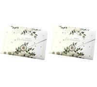 LINA OFFICINE GRAFICHE CREATIVE Tarjeta de felicitación de boda para el dinero, sobre interior para regalo de recién casados incluido - con etiqueta Cerrar sobre, 11 x 16 cm 96-269 (Paquete de 2)