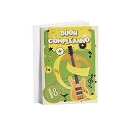 LINA OFFICINE GRAFICHE CREATIVE Tarjeta de felicitación musical con juego Space Invaders, tamaño 15,3 x 15,3 cm, talla única