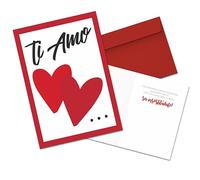 LINA OFFICINE GRAFICHE CREATIVE Tarjeta de felicitación para San Valentín 17 x 12 con la inscripción TIA MO