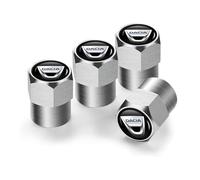 LINALIHAI Coche Tapones de Válvulas Neumáticos para Dacia Jogger 2021-2022, Aleación Aluminio Auto Rueda Valvula Tapas Antipolvo con Anillo Sellador,C/Silver