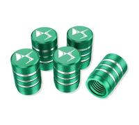 LINALIHAI Coche Tapones de Válvulas Neumáticos para DS 5 2015-2018, Aleación Aluminio Auto Rueda Valvula Tapas Antipolvo con Anillo Sellador,A/Green