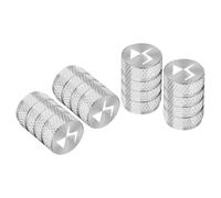 LINALIHAI Coche Tapones de Válvulas Neumáticos para DS DS3 DS4 DS5 DS6 DS7, Aleación Aluminio Auto Rueda Valvula Tapas Antipolvo con Anillo Sellador,B/Silver