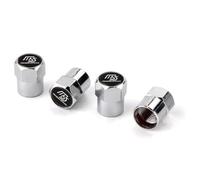LINALIHAI Coche Tapones de Válvulas Neumáticos para Mazda B-Series 2006-2016, Aleación Aluminio Auto Rueda Valvula Tapas Antipolvo con Anillo Sellador,C/Silver
