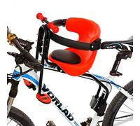 Linanty Sillín delantero para niños, asiento de seguridad infantil con pedales, asiento delantero para bicicleta de montaña y carretera, color rojo