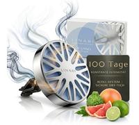 Linari - Perfume para coche con aroma a oceano (cítricos y notas acuáticas), ambientador recargable para la ventilación, ambientador elegante en diseño de metal, accesorios de lujo para el interior