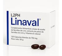 LINAVAL Complemento alimenticio para hidratación profunda de piel, ojos y mucosas (120 cápsulas). Complemento nutricional con Omegas 3-6-7-9 y Vitamina E