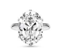 Linawe Anillo plata para mujer, anillos de joyería de gran tamaño, anillos de dedo con diamantes moissanita, anillos llamativos