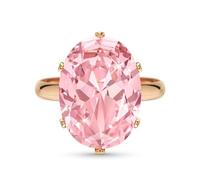 Linawe Anillos de Oro Rosa Ajustables para Mujer - Anillos de Dedo con Diamantes Moissanita de Gran Tamaño - Joyería de Moda