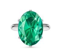 Linawe Anillos de plata mujer, anillo ajustable con diamantes turquesas y moissanita, anillos de plata, anillos de dedo de gran tamaño para mujer, joyería de moda