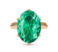 Linawe Anillos oro rosa turquesa para mujer, anillo de joyería ajustable, anillo de dedo de gran tamaño con diamantes de moissanita, anillos llamativos para mujer