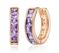 Linawe Minipiercing de aro morado, piercing en forma de aro pequeño en oro rosa, piercings en forma de hélice