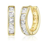 Linawe Pendientes de aro pequeños dorados, minipiercing, pendientes de aro con forma de hélice chapados en oro, pendientes tipo concha para mujer, hipoalergénicos