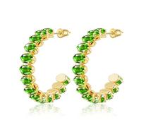 Linawe Pendientes tipo argolla de acero inoxidable para mujer, pendientes llamativos, hipoalergénicos, grandes, modernos, disponibles en oro y plata