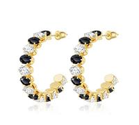 Linawe Pendientes tipo argolla de acero inoxidable para mujer, pendientes llamativos, hipoalergénicos, grandes, modernos, disponibles en oro y plata