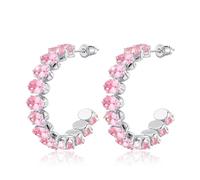 Linawe Pendientes tipo argolla de acero inoxidable para mujer, pendientes llamativos, hipoalergénicos, grandes, modernos, disponibles en oro y plata