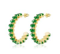 Linawe Pendientes tipo argolla de acero inoxidable para mujer, pendientes llamativos, hipoalergénicos, grandes, modernos, disponibles en oro y plata