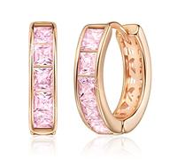 Linawe Piercing rosa, pendientes de aro pequeños, joyas de oro rosa, piercings helicoidales para mujer, pendientes tipo abrazo, piercing en forma de oreja