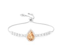 Linawe Pulsera de tenis para mujer, conjunto de brazaletes con forma de fósil, pulsera de plata con moissanita, pulsera con diamantes con piedra natal con purpurina