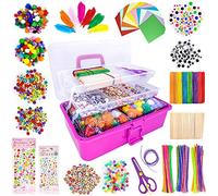 LINAYE 1600 piezas - Kit de bricolaje para niños, en caja de bricolaje, suministros artesanales, niños de 4 a 10 años, regalo de cumpleaños para niños y niños