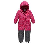 linboo Unisex Niños Traje de Nieve de una pieza/Mono de Esquí con Capucha Impermeable Mono de Nieve Grueso Cálido Exterior Trajes de Esquí Snowboard para Niños Niñas, Laberinto Rojo, 122