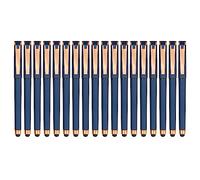 Linbsunne Bolígrafos de gel negros de punta media de 0,7 mm, bolígrafos de oficina 2 en 1 para pantallas táctiles, bolígrafos de tinta de gel para escribir (18 unidades, azul)