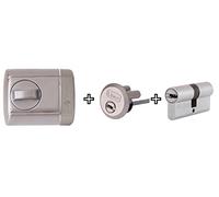 Lince 4930C3-HC Supra Pack I Cerrojo Alta Seguridad, acabado cromado I 3 Grandes Bulones I 5 llaves y tarjeta de propiedad I Cierre rápido I Antiextracción I Incluye Cilindro Europerfil (77mm)