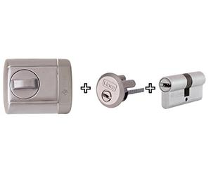 Lince 4930C3-HC Supra Pack I Cerrojo Alta Seguridad, acabado cromado I 3 Grandes Bulones I 5 llaves y tarjeta de propiedad I Cierre rápido I Antiextracción I Incluye Cilindro Europerfil (77mm)