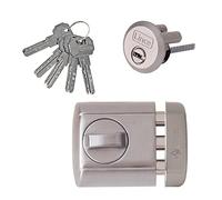 Lince 4930HC Supra Key I Cerrojo acabado cromado I Cierre rápido y silencioso I Bombillo Alta Seguridad con 5 llaves y tarjeta de propiedad I Alta seguridad en su diseño