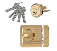 Lince 4930HL Supra Key I Cerrojo acabado oro I Cierre rápido y silencioso I Bombillo Alta Seguridad con 5 llaves y tarjeta de propiedad I Alta seguridad en su diseño.