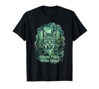 Lince Bosque Camino Silencioso Mente Sabia Vida Silvestre Naturaleza Camiseta
