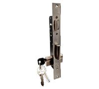 Lince Cerradura 553020 I Cerraduras para carpinterías de aluminio 20mm. I Frente Inoxidable I Cerradura de embutir I Picaporte Reversible I Para perfiles estrechos.