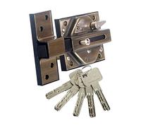 Lince Cerrojo 7930RBI I Cerrojo reforzado en color Bronce Inglés I Medidas: 74x85 mm I 100% seguridad en tu vivienda I Protección antiimpresión, antibumping, antiganzúa,antitaladro.