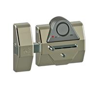 Lince Cerrojo Pestillo 7940RSA con alarma 100dB I Medidas de caja 150 x 110 x 45 mm. I Cerradura para interior I Acabado latonado y cromo mate