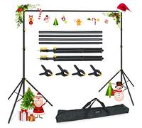 LINCO Lincostore Backdrop Support Stand Kit 10x6.5ft Adjustable Photography Studio Photo Background Support System with Carrying Bag for Green Screen Muslin, 4171