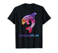 Lincoln City Oregon Native American Orca Whale Camiseta gráfica económica