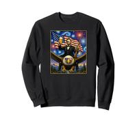 Lincoln on Eagle Beer and Hunting Rifle USA Flag 4 de Julio Sudadera