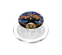 Lincoln on Eagle & Guns USA Flag America 250 4 de Julio PopSockets PopGrip para MagSafe