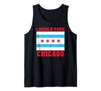 Lincoln Park Chicago Illinois Flag 773 312 Plato Hondo Pizza Camiseta sin Mangas