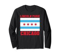 Lincoln Park Chicago Illinois Flag 773 312 Plato Hondo Pizza Manga Larga