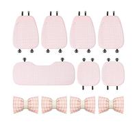 LinCys KANGYEBAIHUODIAN 2023 Llegada Moda Creativa Simple algodón Lino Cuatro Estaciones Ajuste Protector Universal for Funda de cojín de Asiento de Coche (Color : with 4p Pillows)