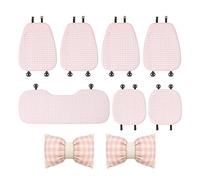 LinCys KANGYEBAIHUODIAN 2023 Llegada Moda Creativa Simple algodón Lino Cuatro Estaciones Ajuste Protector Universal for Funda de cojín de Asiento de Coche (Color : with 2 p Pillows)