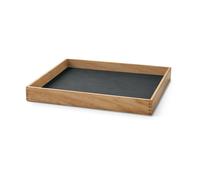 LIND DNA Bandeja de teca Even square S Nupo anthracite