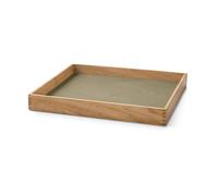 LIND DNA Bandeja de teca Even square S Nupo herbal dust